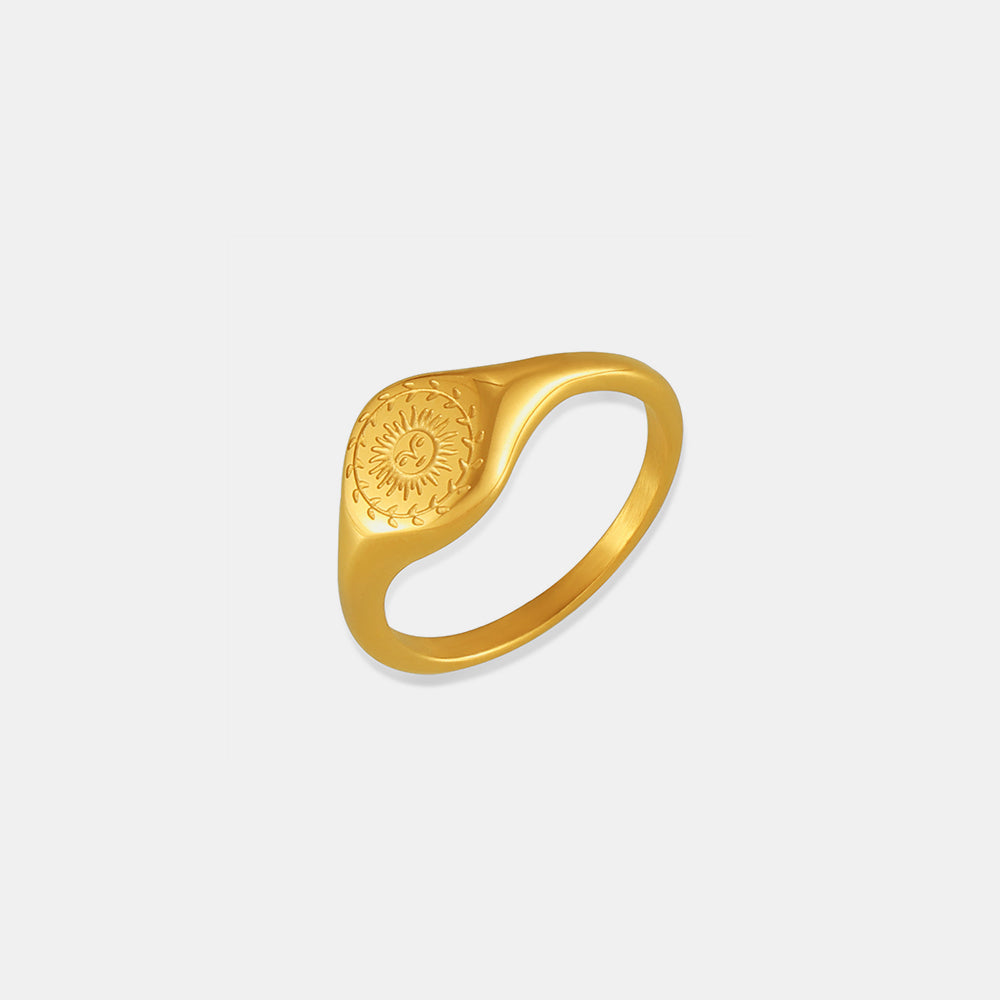 18K Gold-Plated Sun Ring