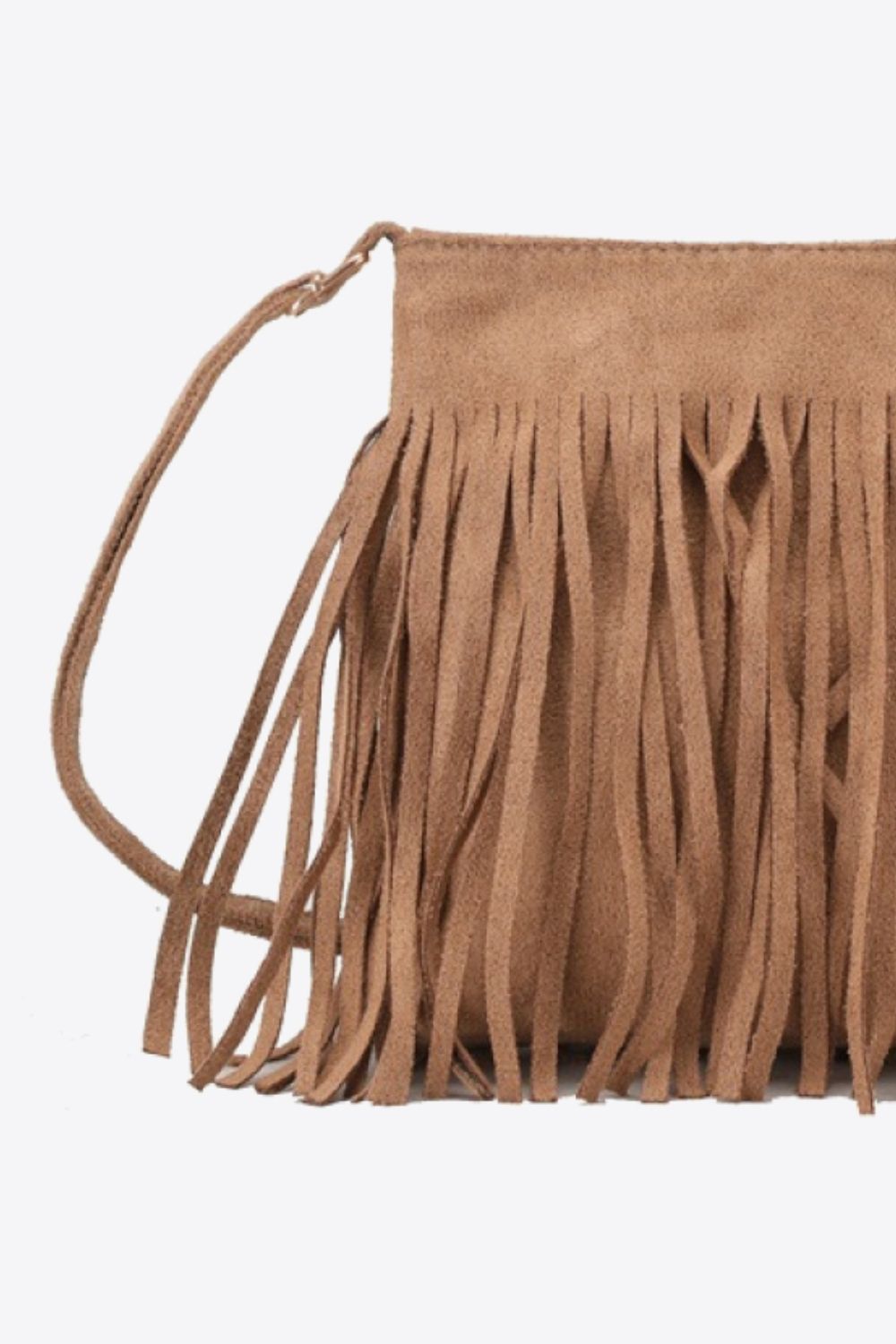 Adored PU Leather Crossbody Bag with Fringe