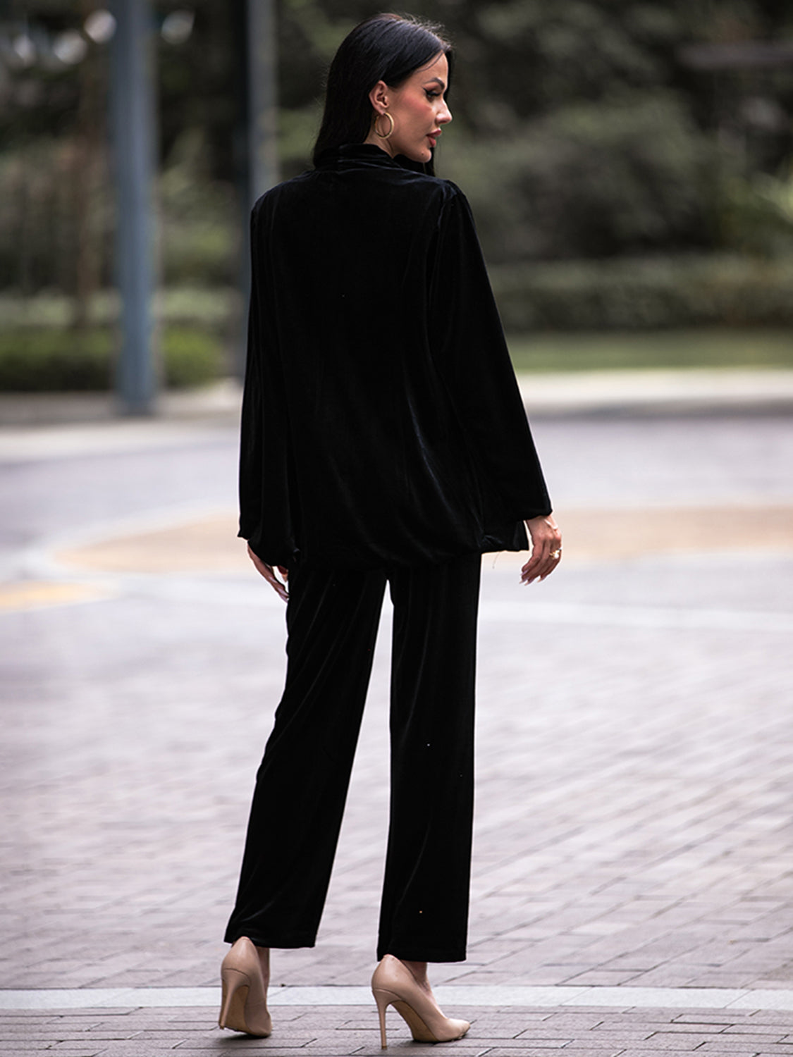 Long Sleeve Blazer and Pants Set