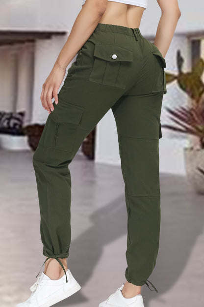 Full Size High Waist Pants with Pockets