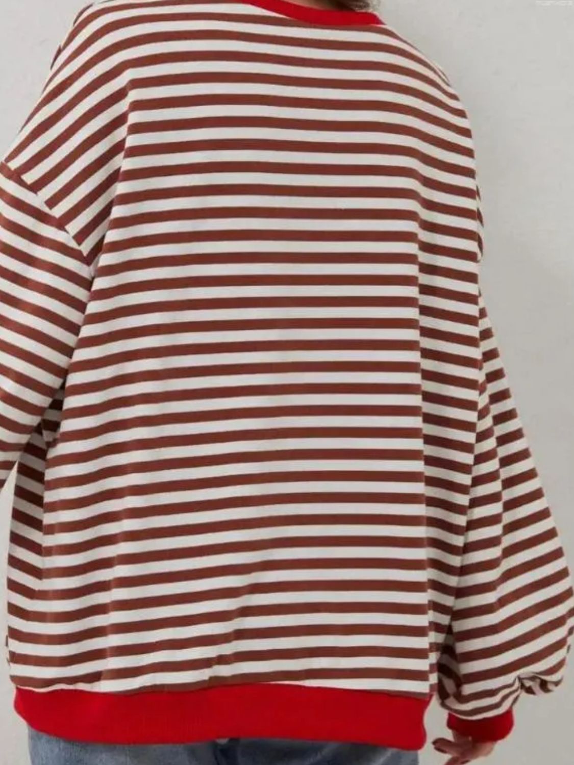 Striped Round Neck Long Sleeve T-Shirt