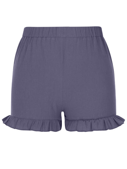 Frill Elastic Waist Shorts