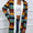 Color Block Open Front Cardigan