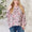 Heimish Full Size Floral V-Neck Balloon Sleeve Blouse