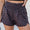 Checkered Elastic Waist Shorts