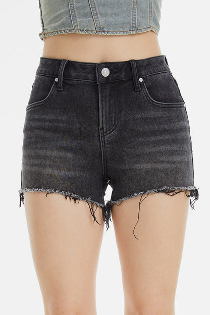 BAYEAS Raw Hem Denim Shorts