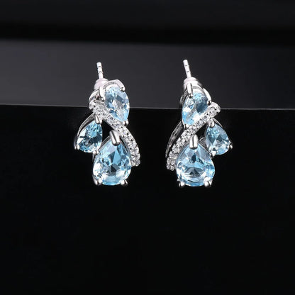 925 Sterling Silver Earring Natural Gemstone