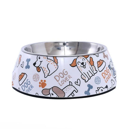 Stainless Steel Pet Bowl Cat Feeder Drinker Supplies Kitten Puppy Food Feeding Water Drinking Bowls Pet Accessories