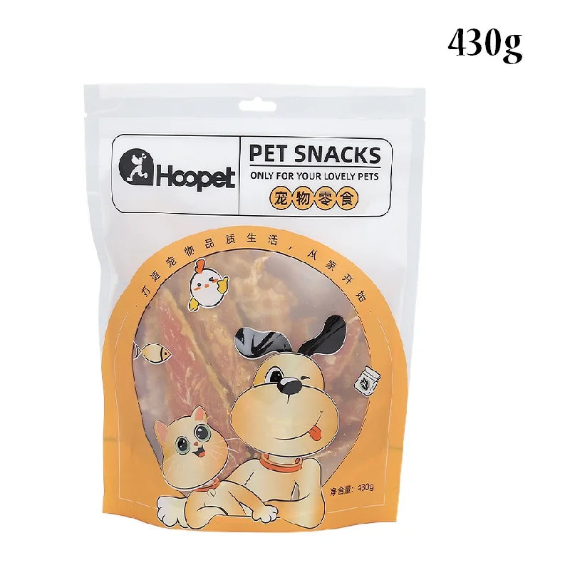 Pet Dog Snacks Air-dried Pure Meat Duck Breast Jerky Slices Chicken Meat Jerky Reward Snacks Strip Food 100g/430g