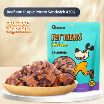 Pet Dog Snacks Beef Cubes Calcium Supplements Meat Dried Dog Training Rewards Snacks Delicious Food 430g Pet Supplies