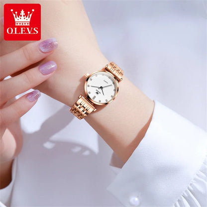 OLEVS 5596 Simple Fashion Quartz Watch For Women 2024