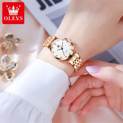 OLEVS 5596 Simple Fashion Quartz Watch For Women 2024