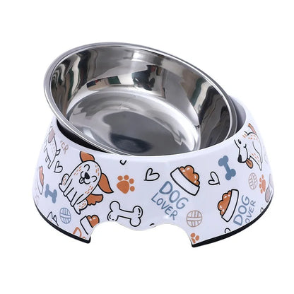 Stainless Steel Pet Bowl Cat Feeder Drinker Supplies Kitten Puppy Food Feeding Water Drinking Bowls Pet Accessories