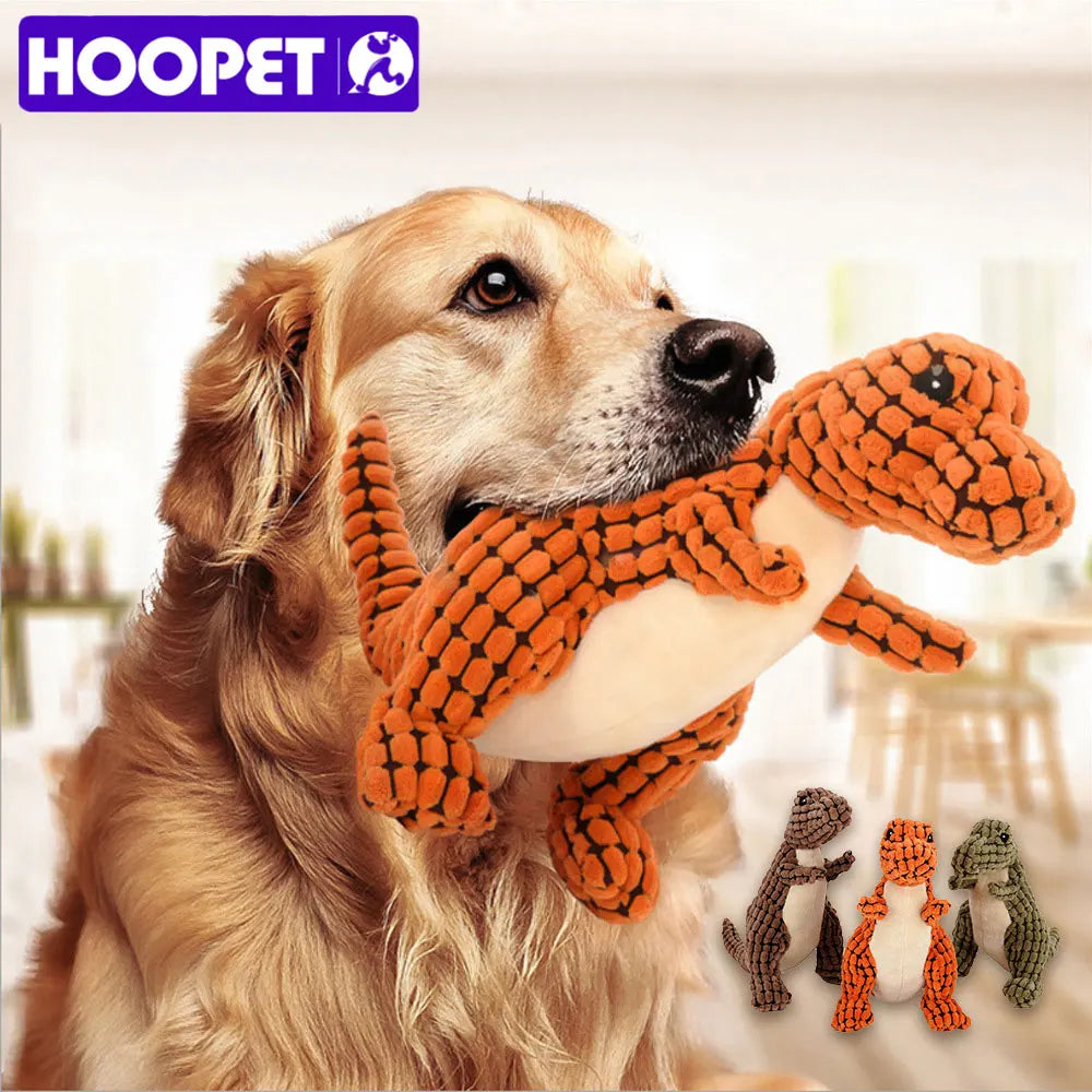 Dog Toy Plush Dinosaur Chew Toys Squeaky Stuffing Pet Supplies for Small Medium Big Dogs