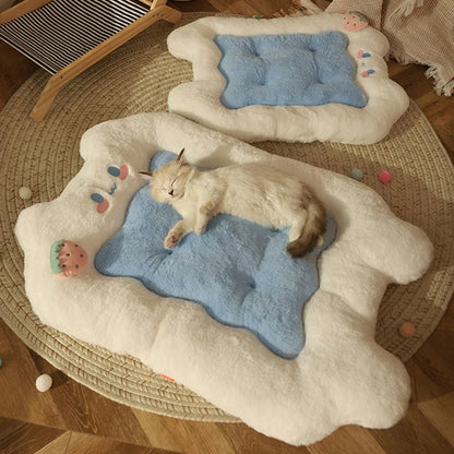 Cat Mat  Cat Sleeping Cushion Cat Bed Pillow Mattress Pet Floor Mat Kennel Winter Warm Dog Mat Pet Supplies