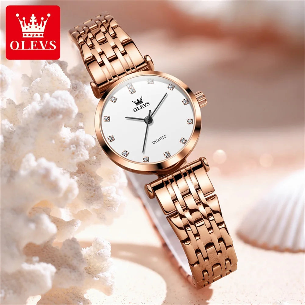 OLEVS 5596 Simple Fashion Quartz Watch For Women 2024