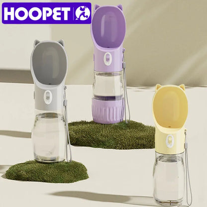 Portable Water Dispenser Feeder Dog Bottle Drinker Cat Leak-proof Food Container Pet Travel 2 In 1 Accessories