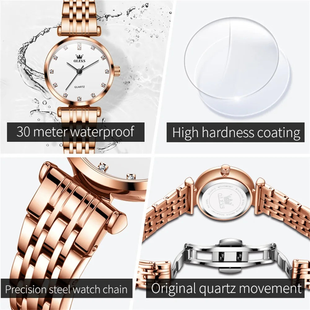 OLEVS 5596 Simple Fashion Quartz Watch For Women 2024