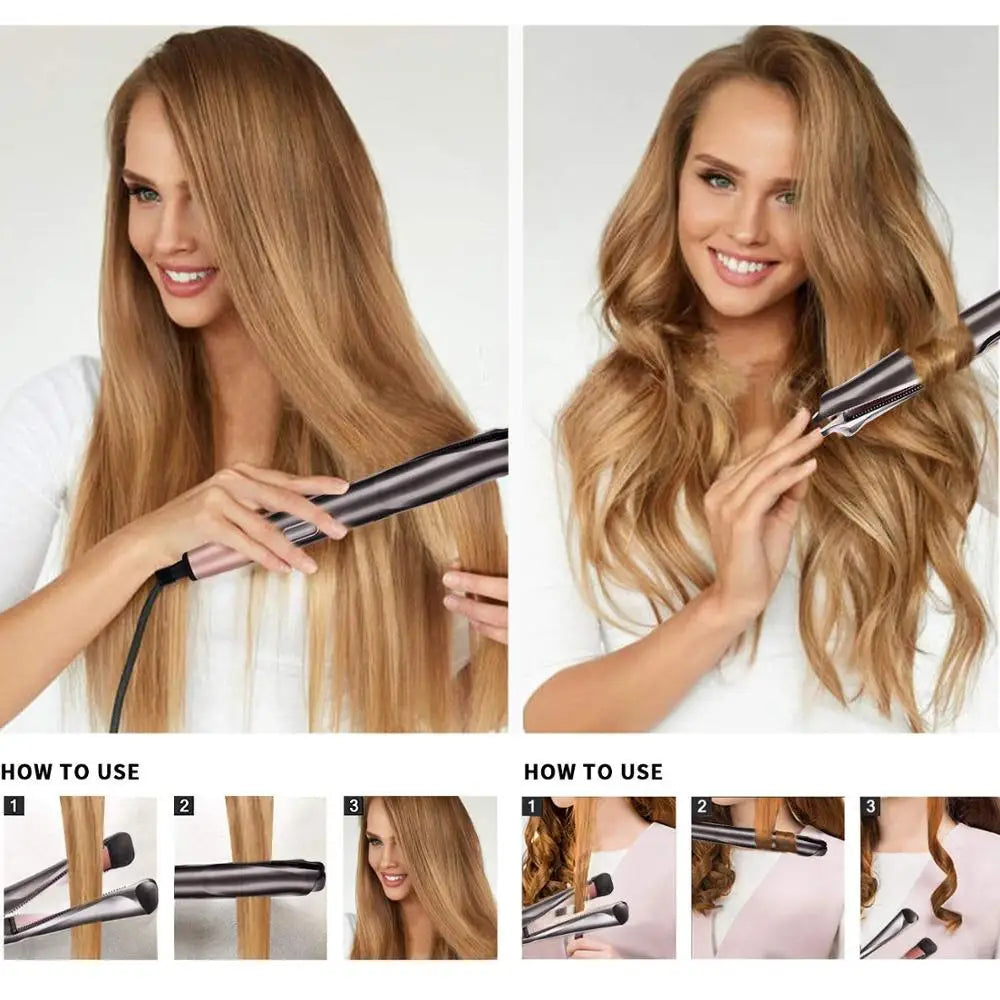 2 in 1 Hair Straightener And Curler