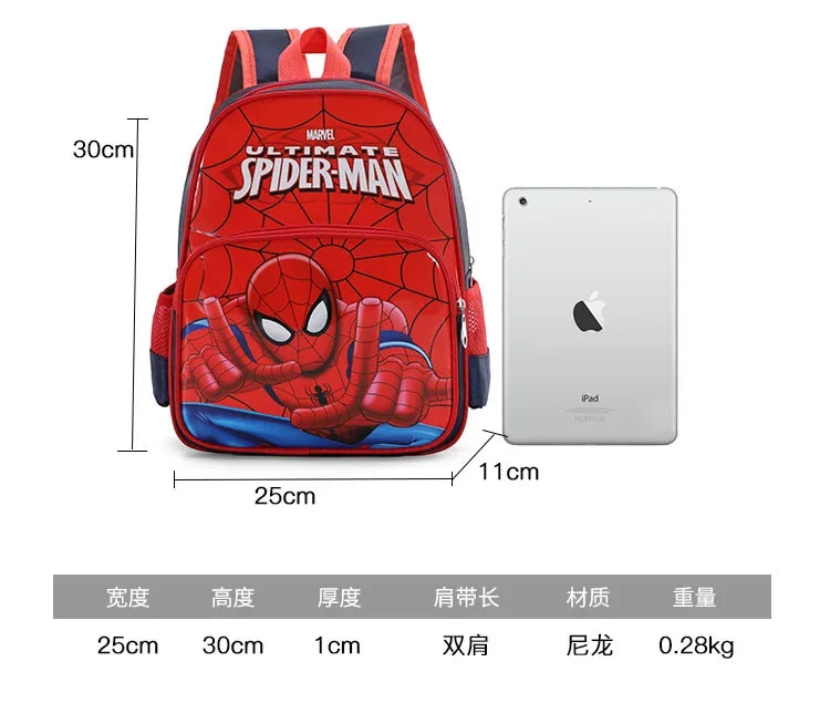 Disney Spiderman Children's Kindergarten Bags Boy's Backpack 3--6 Years Old Girl Child Bag Baby Cartoon Children's Backpack Tide