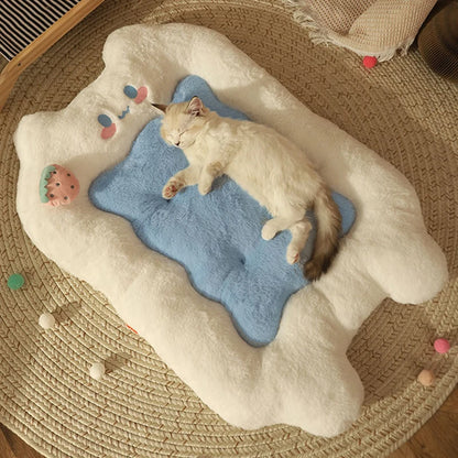 Cat Mat  Cat Sleeping Cushion Cat Bed Pillow Mattress Pet Floor Mat Kennel Winter Warm Dog Mat Pet Supplies