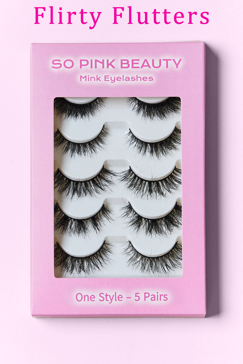 SO PINK BEAUTY Mink Eyelashes 5 Pairs