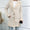 Contrast Button Up Lapel Collar Long Sleeve Coat